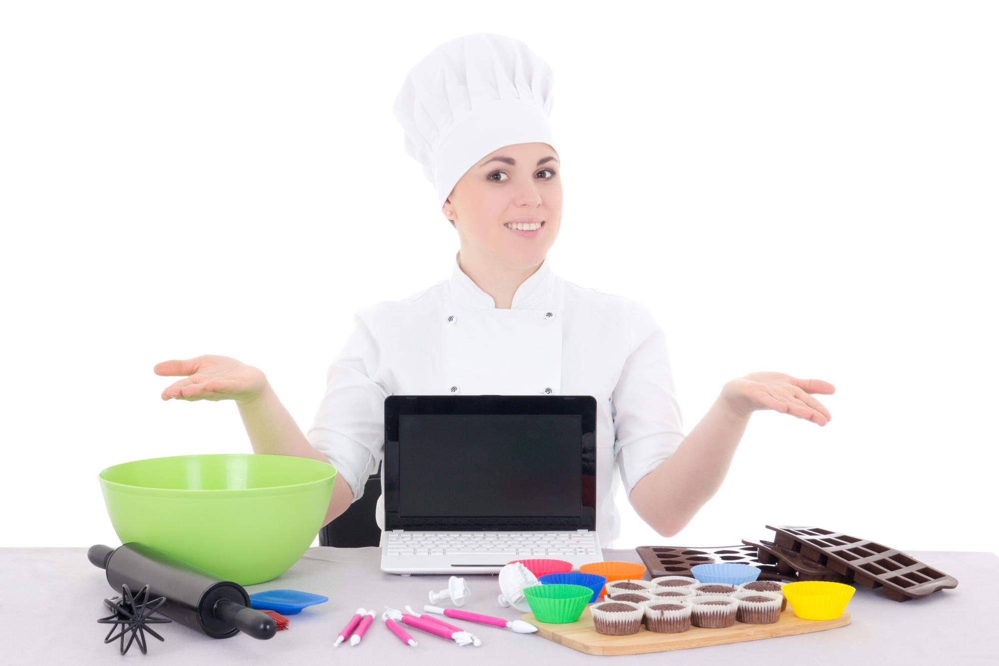 Consultation kitchen scene with chef